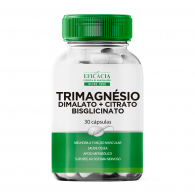 Trimagnésio Dimalato + Citrato + Bisglicinato - 30 cápsulas