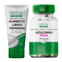 Farmácia Eficácia Kit Libido Feminino Azulzinho Rosa + Lubrificante 