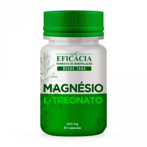 Magnésio L-Treonato 420mg, 100% Natural - 30 Cápsulas
