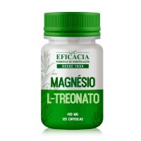 Magnésio L-Treonato 420mg, 100% Natural - 120 Cápsulas 