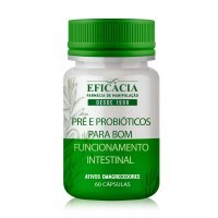 Pré e Probióticos para o Bom Funcionamento Intestinal, Fórmula Premium - 60 Cápsulas